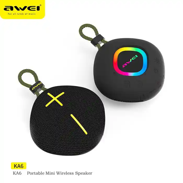 Awei KA6 Portable Bluetooth Speaker HIFI Stereo Bass Speaker Bluetooth 5.3 Support TF Card
